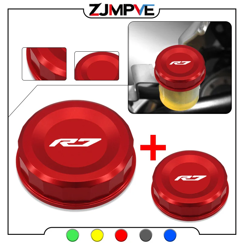 

For YZF R7 YZFR7 yzf r7 2022-2024 Motorcycle CNC Master Cylinder Oil Fluid Tank Cover Front Rear Brake Reservoir Cap Accessories