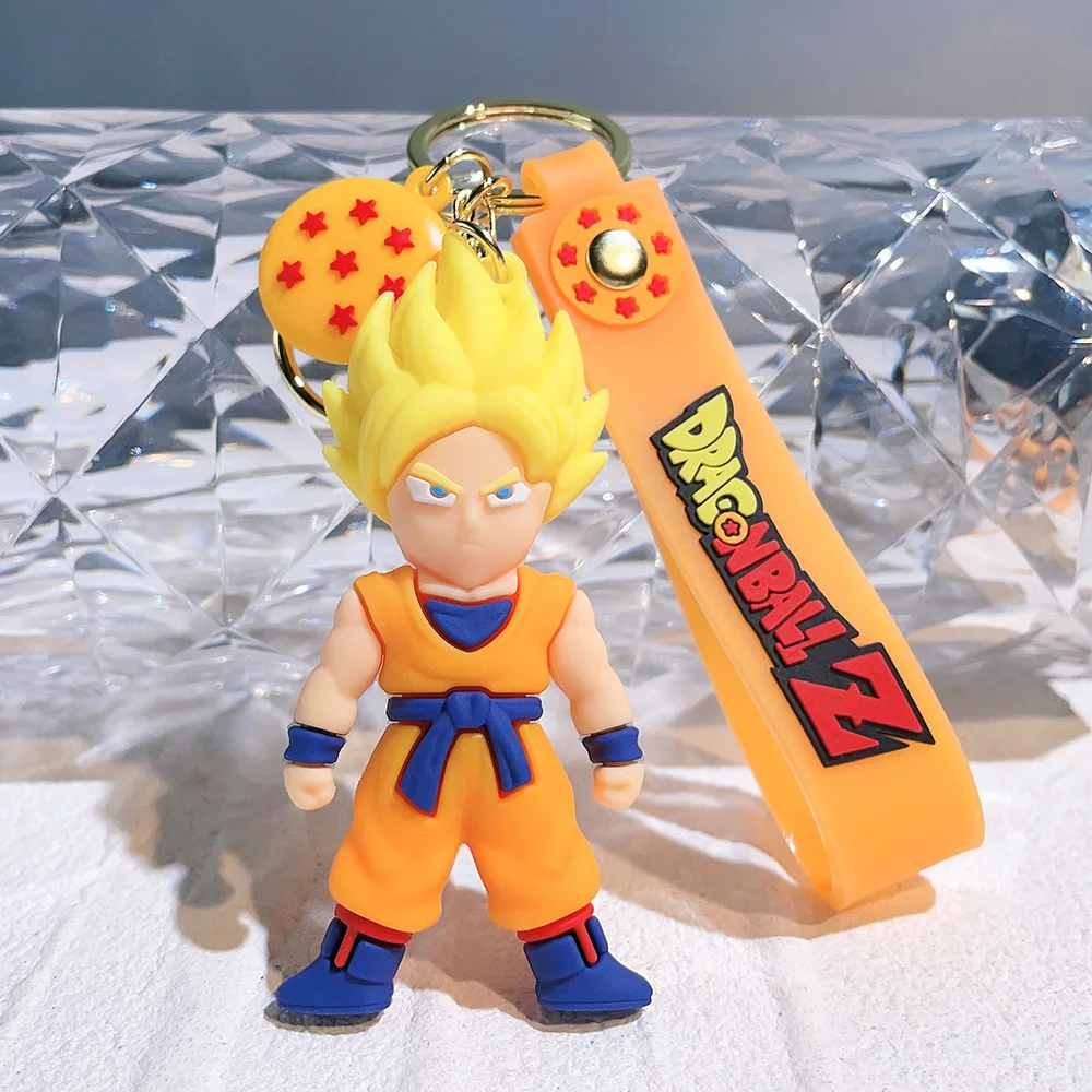 Anime Dragon Ball Z Goku Vegeta Broly Cartoon Keychain Bag Car Keychain Gift Decoration Accessories Goods Action Figure - view 4