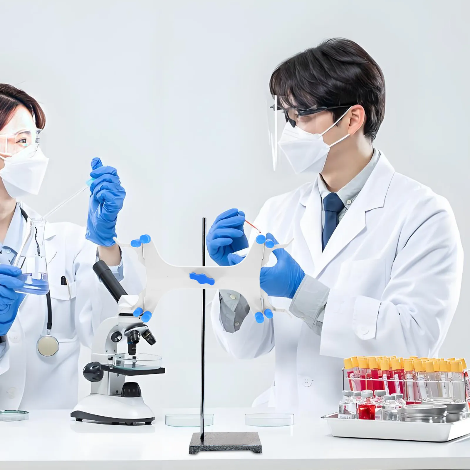 

Регулируемый зажим-бабочка для бюретки из алюминия и пластика, быстросъемный, для титрования, лабораторный, для химических экспериментов