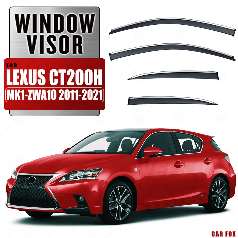For Toyota LEXUS ZWA10 CT200H 2011-2021 Car Window Visor Awning Shelters Windshield Side Window Rain Sun Shade Auto Accessories