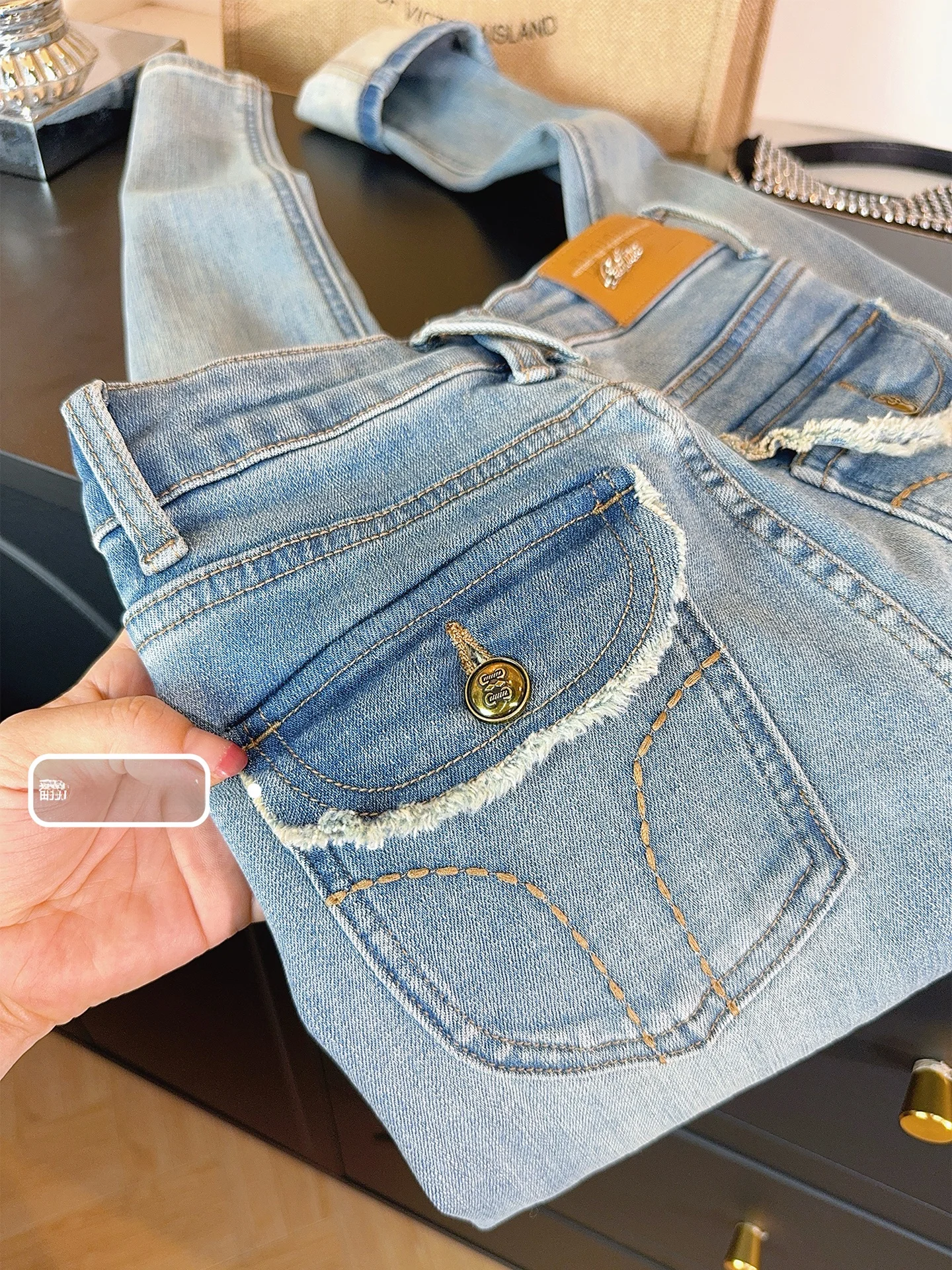 Women's Fleece Lined Slim Fit High Waist Stretchy Bootcut Jeans Winter Warm Cotton Denim Pencil Pants Casual Everyday Trousers