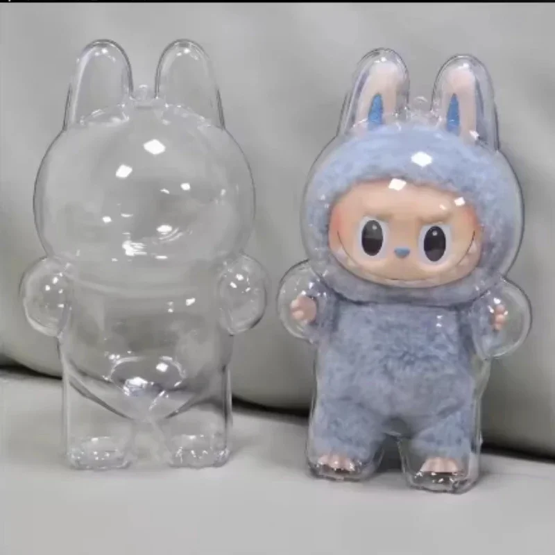 Voor Labubu Transparante beschermhoes Knuffels Cover Leuke Elf Plushie Display Bag Mini draagbare opbergdoos
