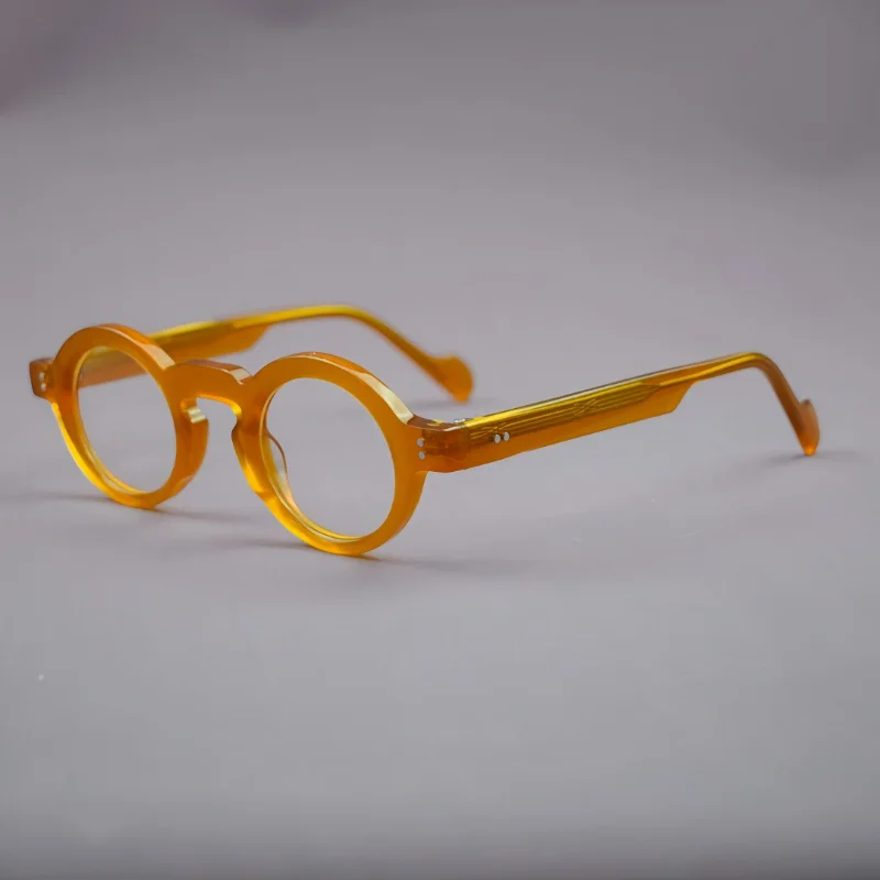 

2025 Fashion Round Acetate Glasses Frame Women's Fashion Designer Brand Acetate Myopic Reading Men's Prescription Eyewear
