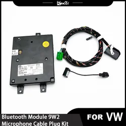 Car accessories Bluetooth Module 9W2 Microphone Cable Plug Kit For VW Jetta Golf Passat Tiguan