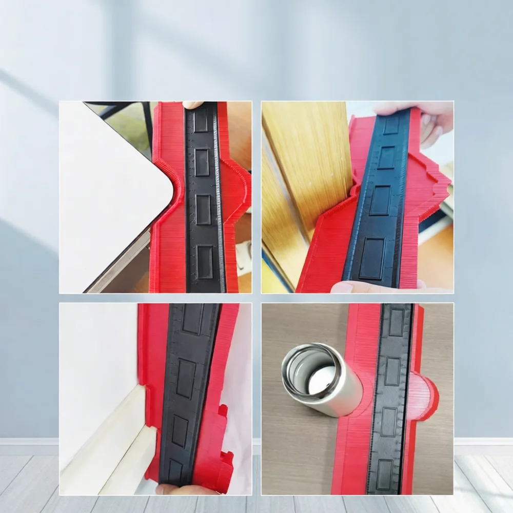 Adjustable Profile Contour Gauge Duplicator Ruler Precise Tool For Irregular Shapes Tiles Flooring Carpeting Woodwork