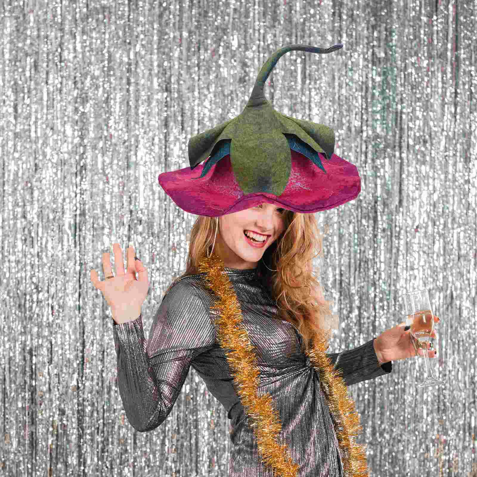 Hut Kostüm Halloween Party Supplies Lila Top Witchy für Partys Polyester Hüte Frauen Mann