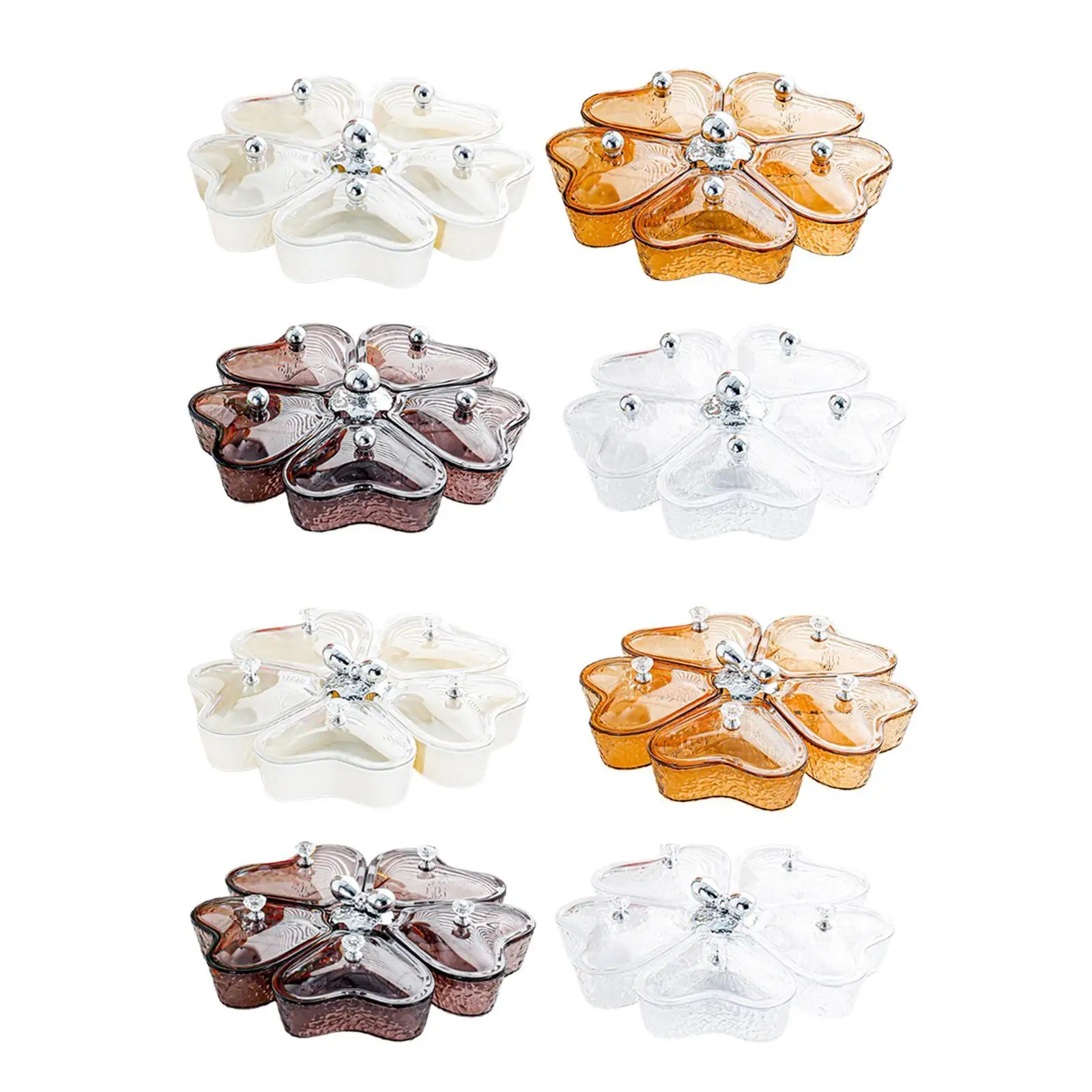 Dried Fruits Tray with Lid Candy Snack Plates for Candy Cupcake Dried Fruits