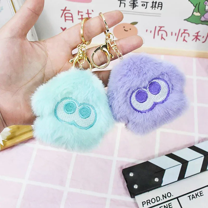 พวงกุญแจตุ๊กตาอิงค์ลิงจาก Splatoon สีส้มแดง น่ารัก สไตล์อนิเมะ ของตกแต่งกระเป๋าเป้ ตุ๊กตาผ้าเนื้อนุ่ม ของเล่นการ์ตูน ของขวัญสำหรับเด็ก