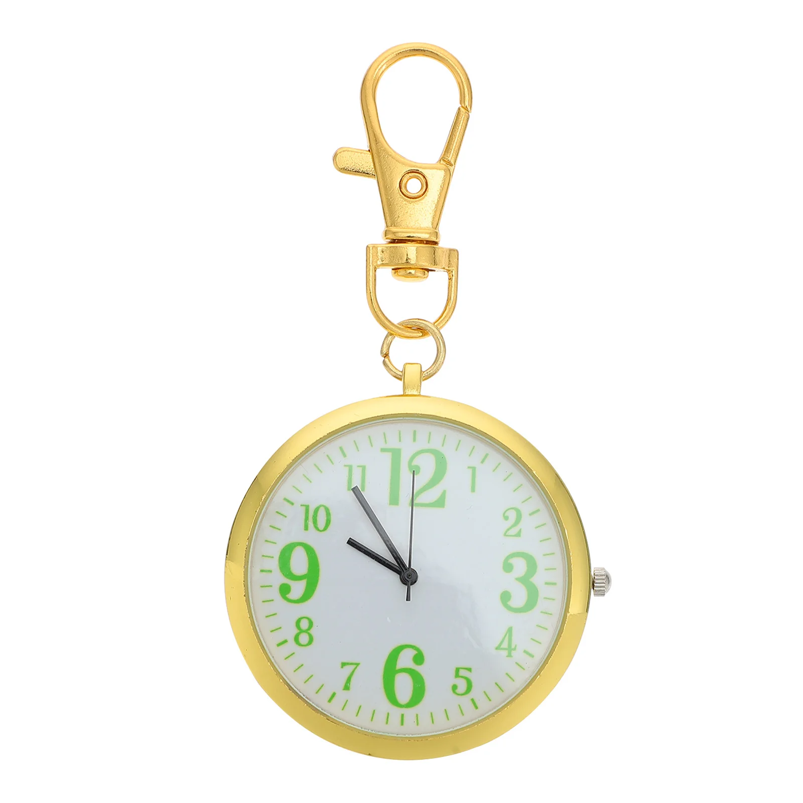 ساعة جيب مصنوعة من خليط معدني لكبار السن، زجاج مقاوم للضغط، تصميم معلق خفيف الوزن لامتحان الممرضات الطبية، قرص كبير