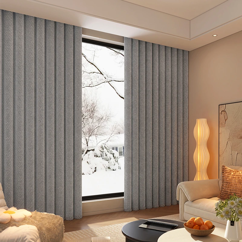 Rideau occultant insonorisé pour salon, rideaux de fenêtre coupe-vent, chaud, hivernage par temps froid, pour chambre à coucher, hiver