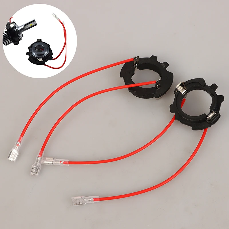 Pair of H7 LED Headlight Bulb Base JETTA Adapters, Plastic Lamp Retainer Holders for Golf 5 MK5