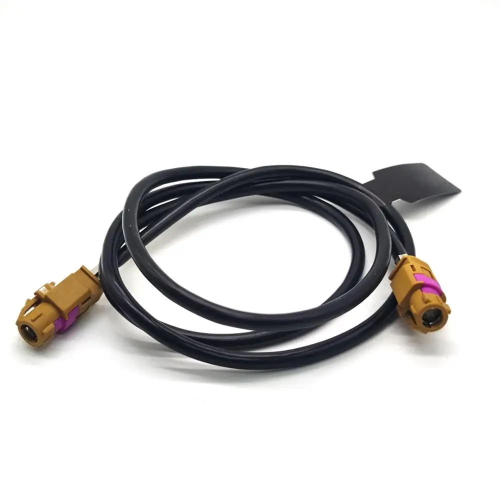 FAKRA HSD Connector, 4-Pin Female Plug, 0.5m SDARS Satellite Radio Antenna Extension Cable for VW Audi BMW Mercedes