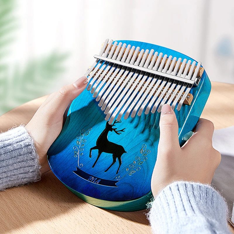 Portable Kalimba for Beginner, Thumb Piano, Musical Keyboard, Professional, 17, 21 Key, Beginner