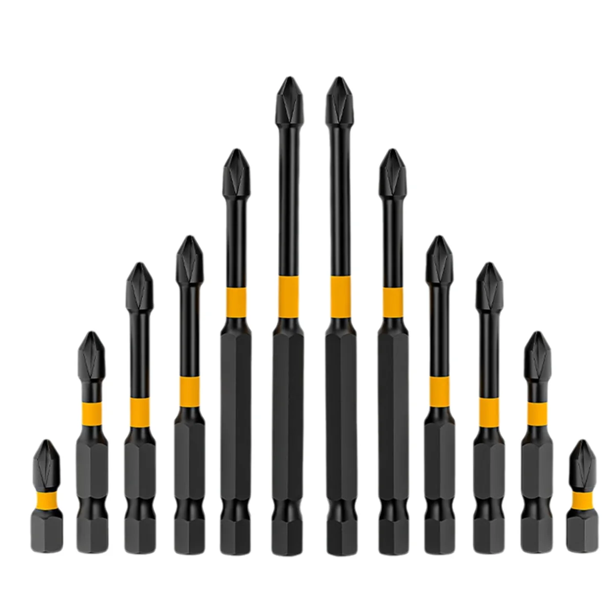 Non-Slip Impact Batch Strong Magnetic High Torque Hardness Screw 25/50/65/70/90mm/150mm Screwdriver Bits Set