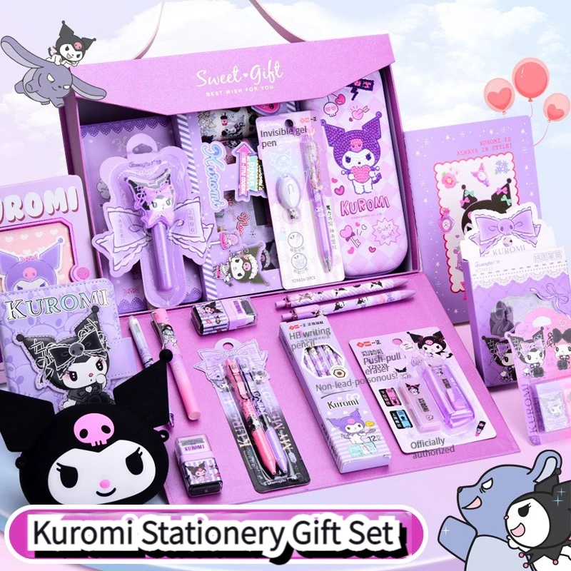 

Sanrio Kuromi Stationary Set Festival Birthday Gift Box Student Send Girlfriend Surprise School Start of School Prize Christmas