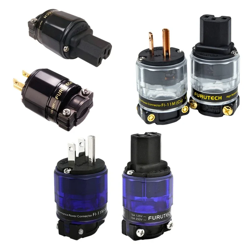HiFi-Audio-Adapter, US-Stecker, Furutech FI-11 (G), rotes Kupfer, 15 A, C13 IEC-Anschluss für DIY-Wechselstromkabel