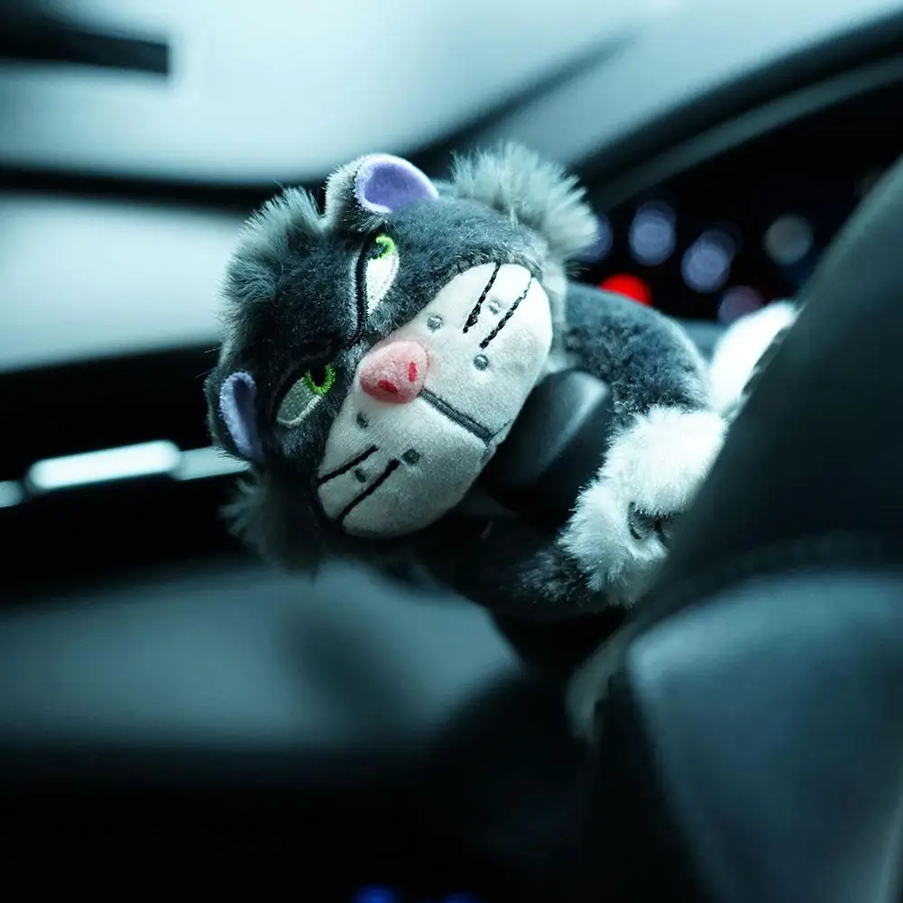 Car Decoration Cat Plush Clutch Decoration Cartoon Lucifer Cat Car Wiper Turn Signal Creativity Decorate Auto Accessories