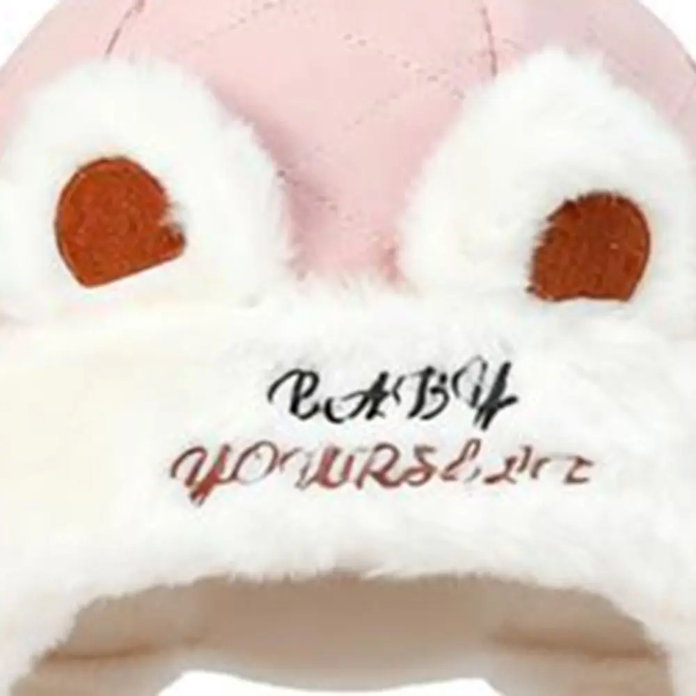 Nieuwe warme winterbabymuts met bont gevoerde winddichte oorbeschermingshoeden met baloorflap