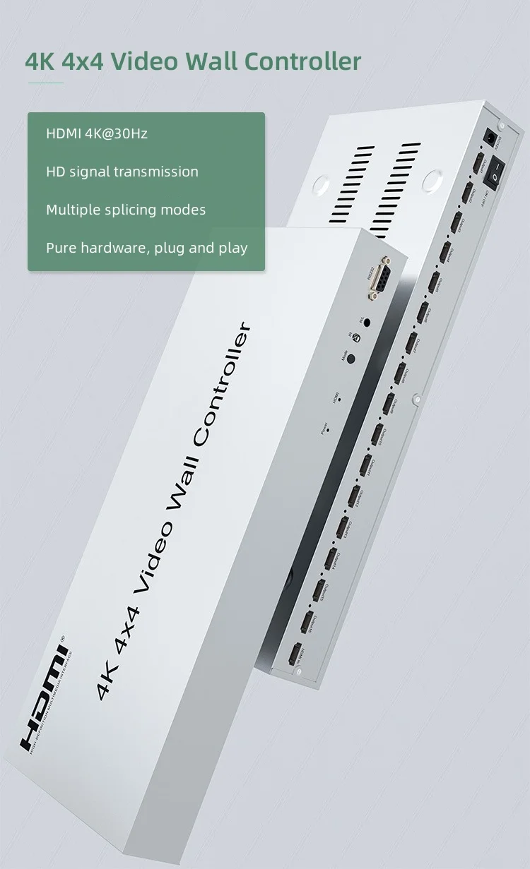 4K 30Hz Splicing Hdmi HD 4x4 16 Port TV Video Wall Controller 1 in 16 Out for Advertising Display