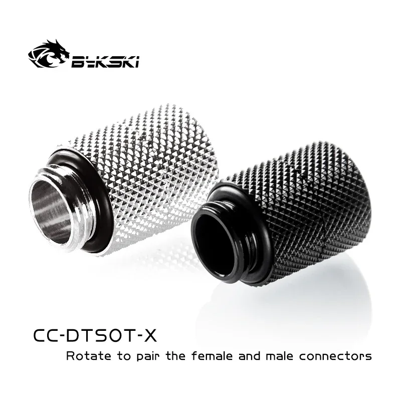 BYKSKI CC-DTSOT-X G1/4'' 360 Degree Rotary Rotate Female to Male Connectors Fitting M to F Accessories Fitting
