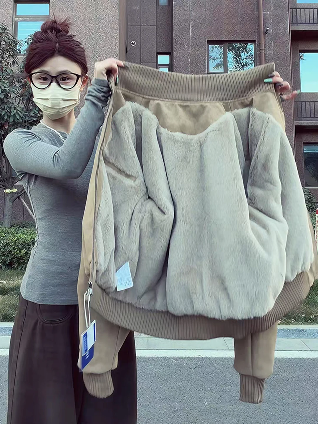 

Мужская утепленная куртка из искусственной кожи с флисовой подкладкой, бейсбольная куртка-бомбер Cleanfit из хлопка, одежда для пилотов