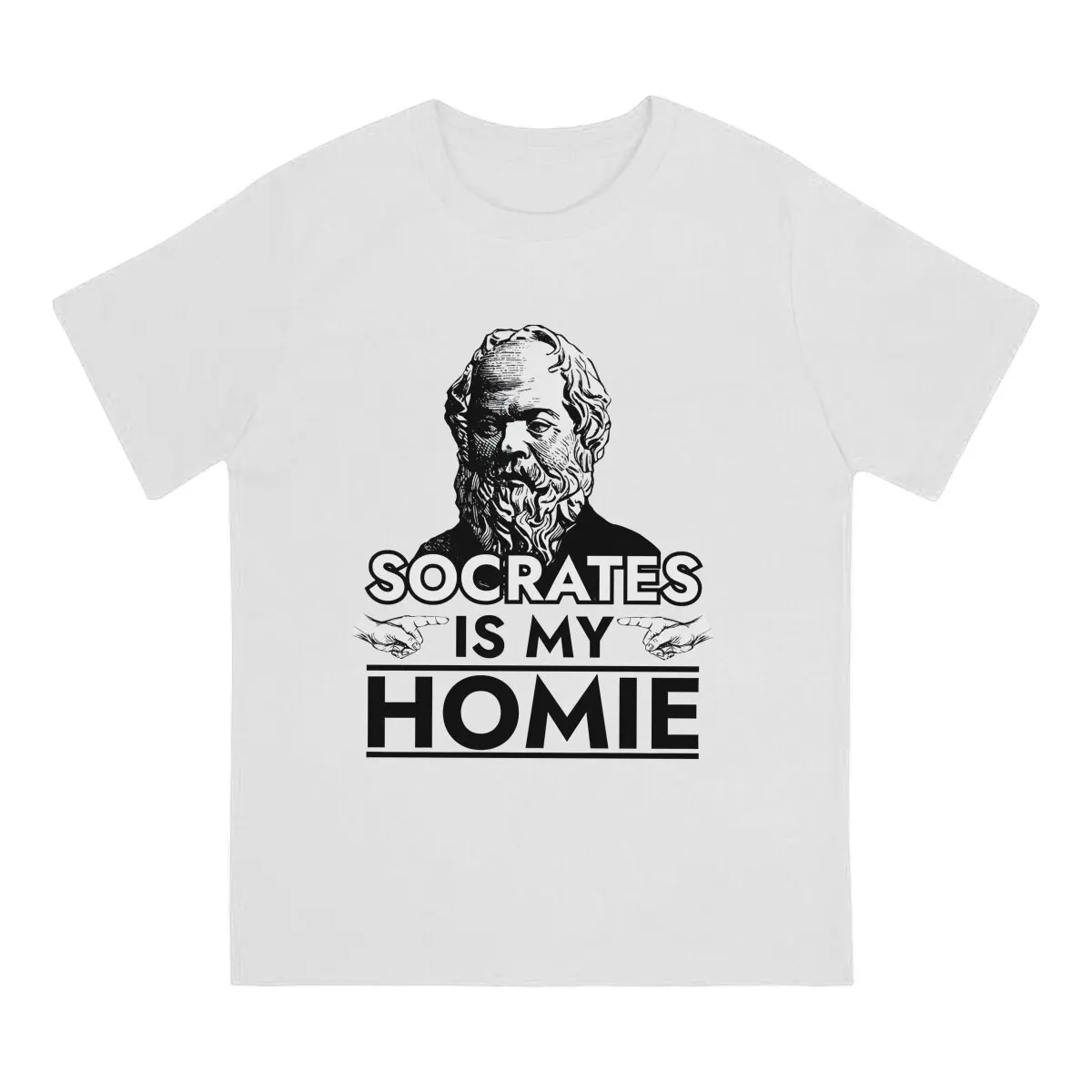 Philosopher Man TShirt Socrates Is My Homie Distinctive T Shirt Graphic Streetwear Hipster