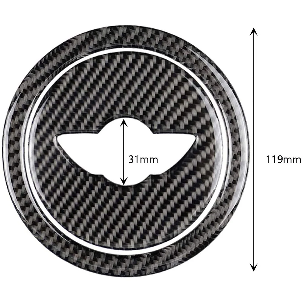 Carbon Fiber Steering Wheel Cover Sticker for Mini Cooper R55 R56 R Series Accessories