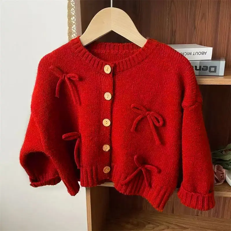 

Baby Girls Sweater Children's Knitted Cardigan Jacket Coat Kids Infant Spring Autumn Cardigans Clothes