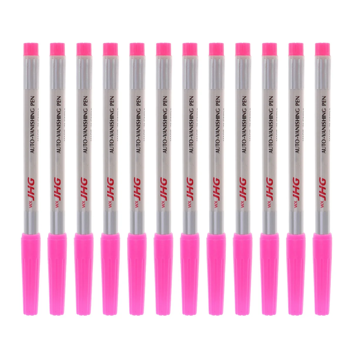 12PCS Auto Vanishing Pen Water Soluble Ink for Cloth and Fabrics Sewing (Aubergine) air erasable pen water erasable pen