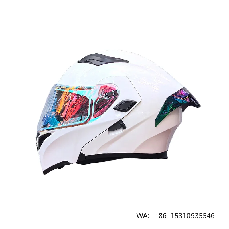 New Full Face Helmet for Electric Scooter Men Women Winter Dual Lens ABS Material Dot Certified Colorful Spoiler All Seasons