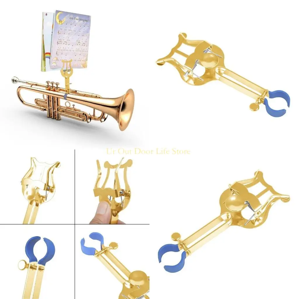 

77UF Труба Ноты Клипа Металлическая музыкальная подставка