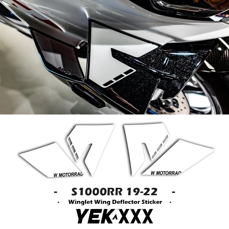 

For BMW S1000RR 2019 2020 2021 2022 Winglet Wing Deflector Sticker Fairing Shell Sticker Decal HP4 Full Logo