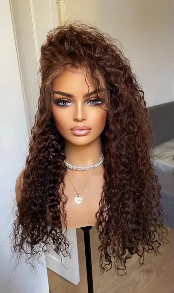 

Длинный медово-коричневый парик высокой плотности, странные вьющиеся синтетические парики спереди, афро-кудрявый парик Futura для женщин, бесклеевой парик с бахромой