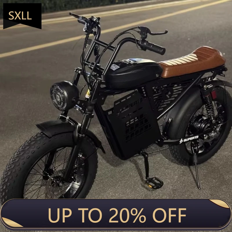 

Электровелосипед SXLL 48V 1000W с аккумулятором 35ah и колесами 20x4.0