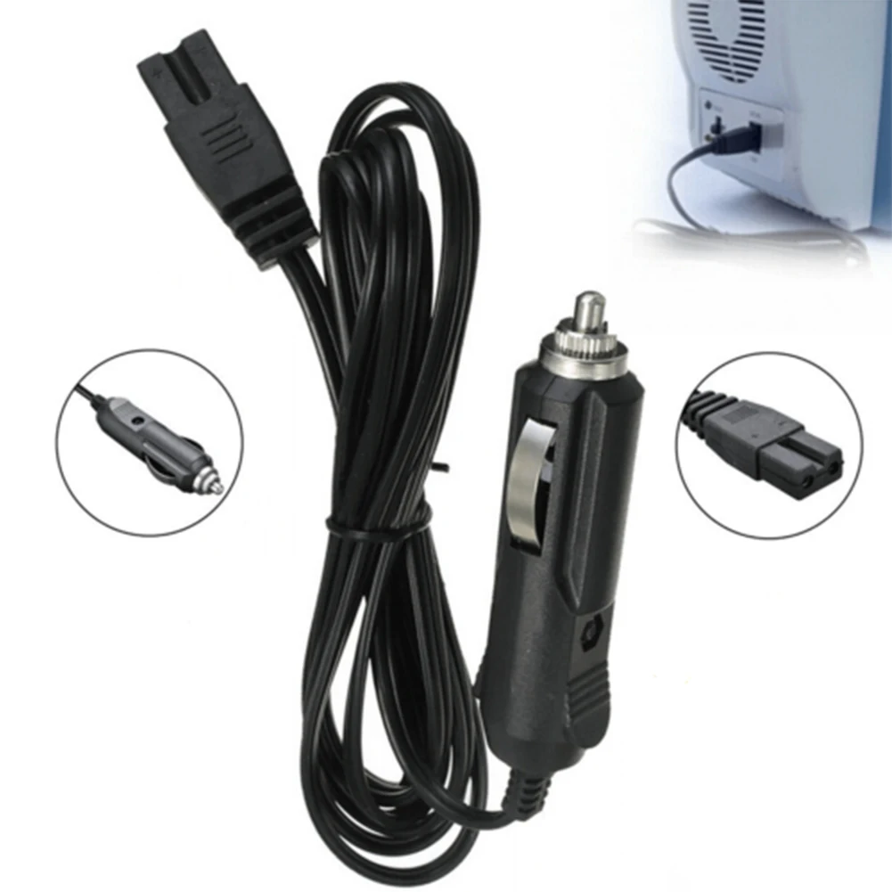 Car Mini Fridge Power Extension Cord 12V DC Cooler Cool Box 2 Pin Lead Cable Plug Wire Refrigerator Cigarette Lighter Power Cord