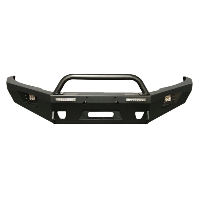 Front Bumper with LED Light, for Toyota Hilux Revo, 4x4 Heavy Duty Steel Bull Bar, with Winch Mount, Outback Safari Armor