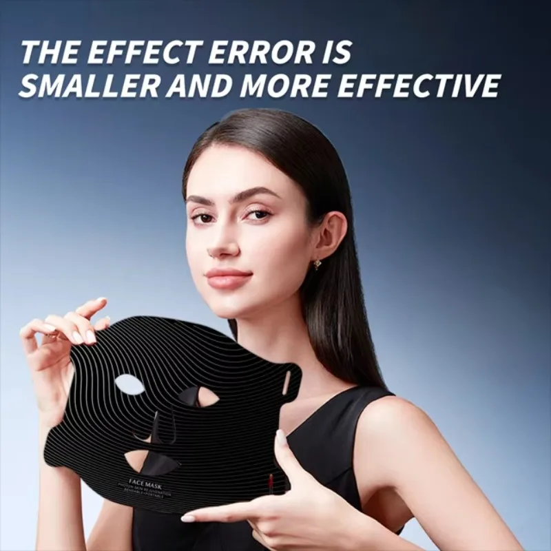 Household Silicone LED Photon Facial Beauty Mask Light‑Based Instrument Skin Rejuvenation Complexion Brightening Skincare