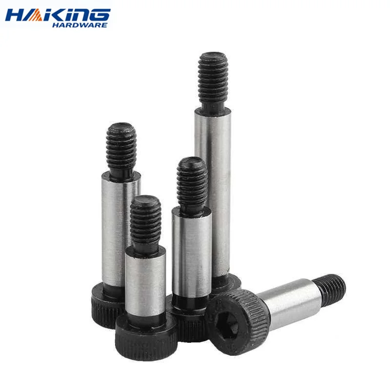 2Pcs/lot M5 M6 M8 M10 Diameter= 6 8 10 12mm Grade 12.9 Steel Hex Hexagon Socket Cap Head Shoulder Roller Bearing Screw Bolt