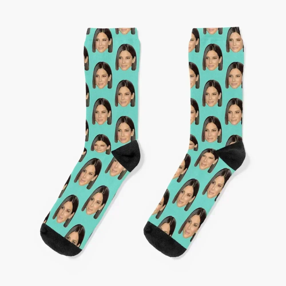 

Sandra Bullock Socks new in's football Stockings man short Mens Socks Women's