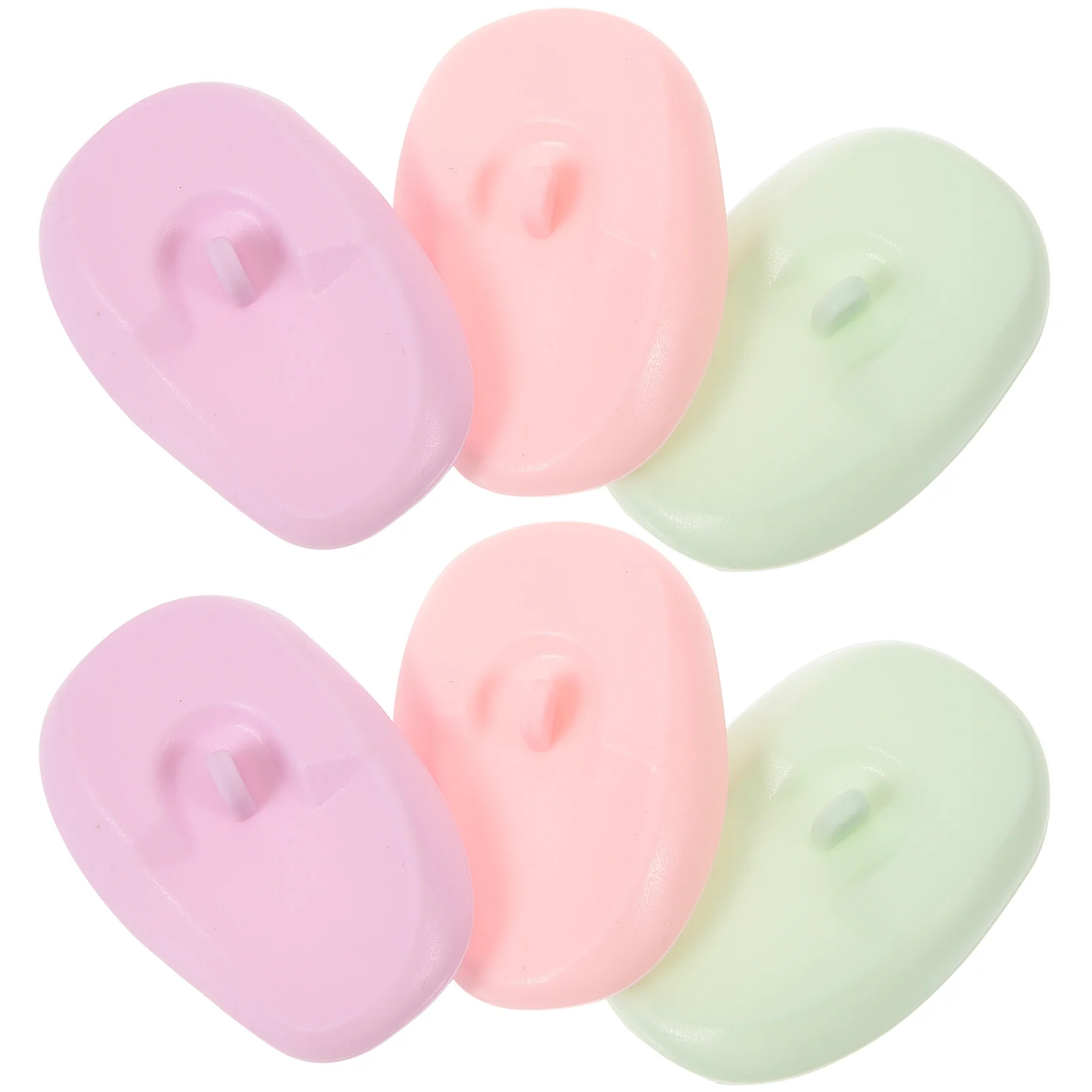 

3 Pairs Reusable Shower Cap Silicone Caps for Hair Dryer Cover Dying Shooting Protection Cuff