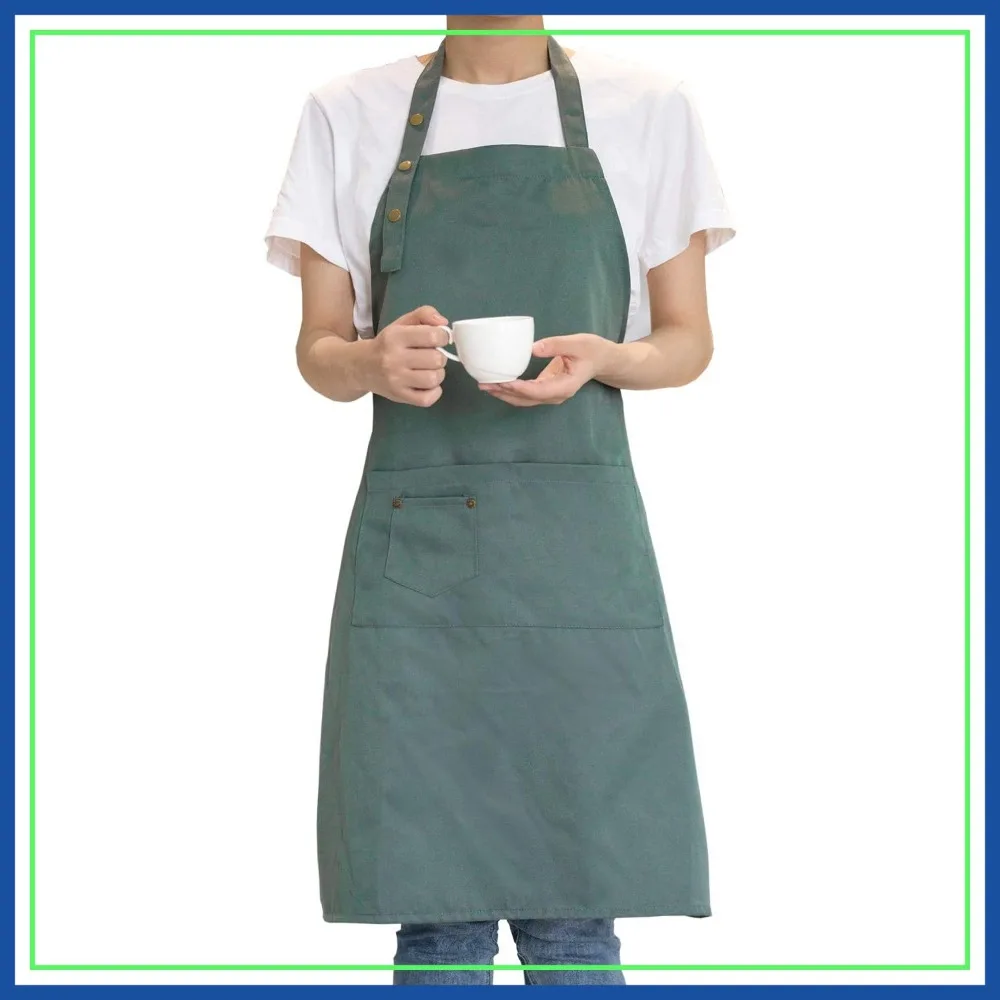 

Art Aprons for Painting Pottery Ceramics, Waterproof Kitchen Cooking Aprons for Men Women