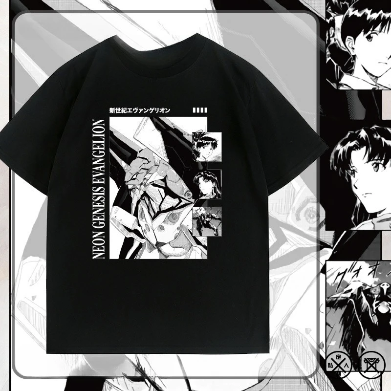 New Century Evangelium Krieger EVA Animation Nr. 1 Machine Mecha Apostle Trend Kurzarm-Sommer-T-Shirt aus Baumwolle mit Rundhalsausschnitt