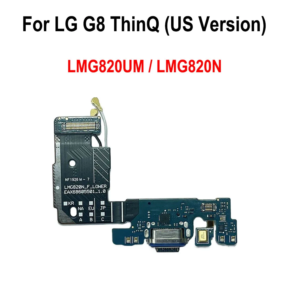 USB Charge Port Jack Dock Connector Charging Board For LG G8 ThinQ (US Version) / LMG820UM / LMG820N Charging Flex Cable