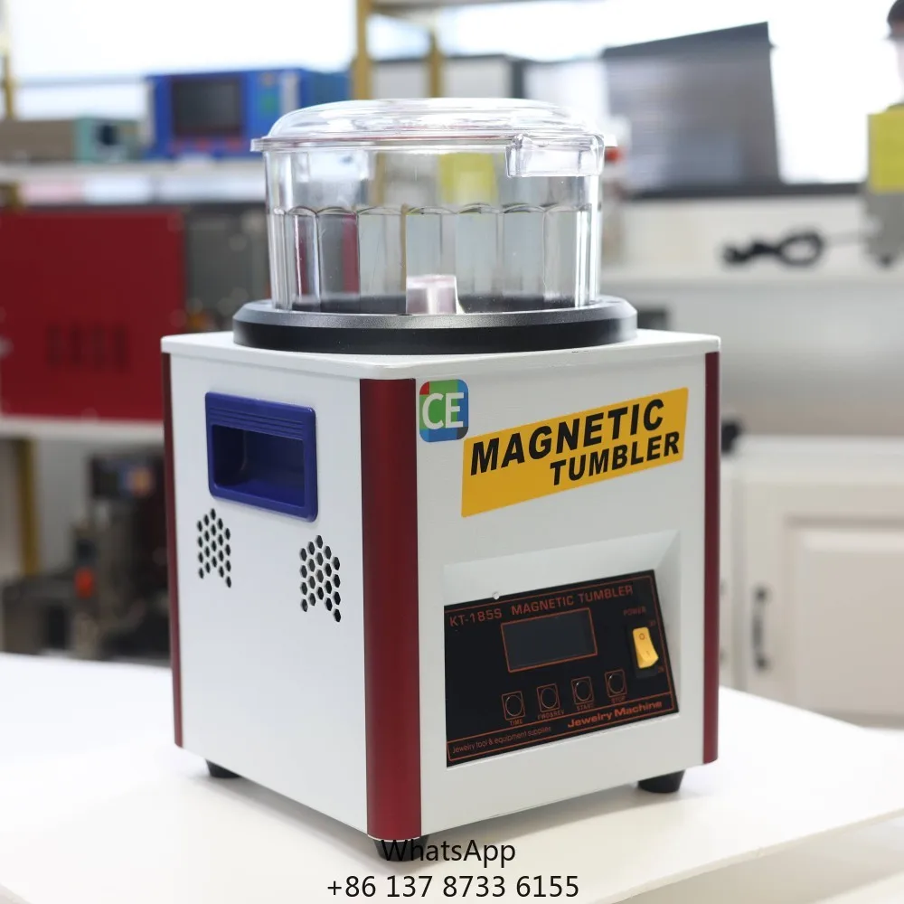 

KT185S 7.3 Inch 2000rpm Finisher Jewelry Magnetic Polisher Polish Tool Tumbler Polishing Machine For Jewellery Gold Silver