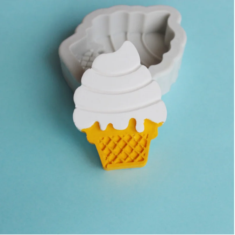 

3D Ice Cream Shape Mold Ice Mould Handmade Dessert Popsicle Mold For Freezer Fruit Ice Cube Maker Reusable Forms Cake Ice Cream