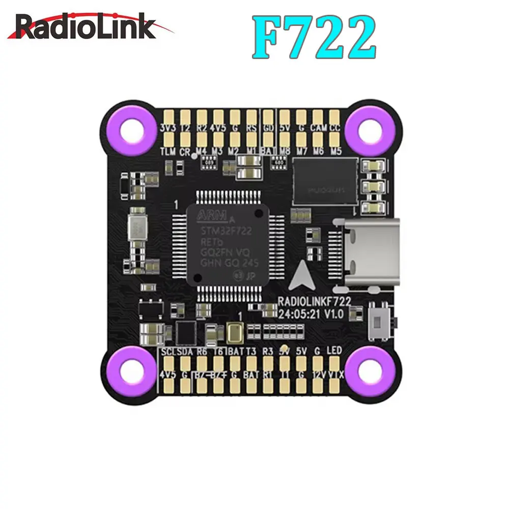 Radiolink F722 Racing Flight Controller Integrated OSD BEC Open-source Betaflight Multiple Image Transmission 3-6S for RC Drone