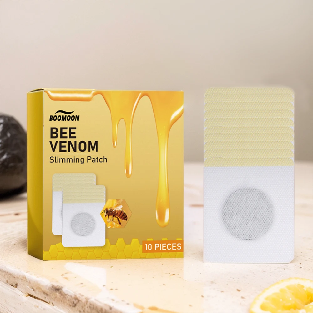 30Pcs Bee Venom Patches Fast Burning Fat Bee Venom Slimming Patch Improve Stomach Bee Venom Lymphatic Patches for Women Men