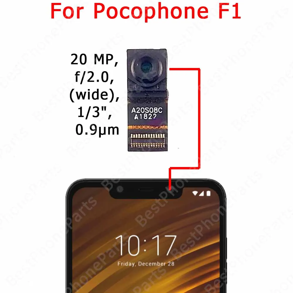 Front Camera For Xiaomi Pocophone F1 Poco F2 Pro F3 F4 GT F5 Frontal Selfie Camera Module