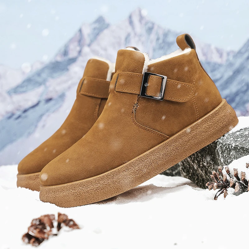

Men's Snow Boots, New Winter Style Padded and Thick High-top Cotton Boots, Heightening Warmth and Insulation Cotton Shoes