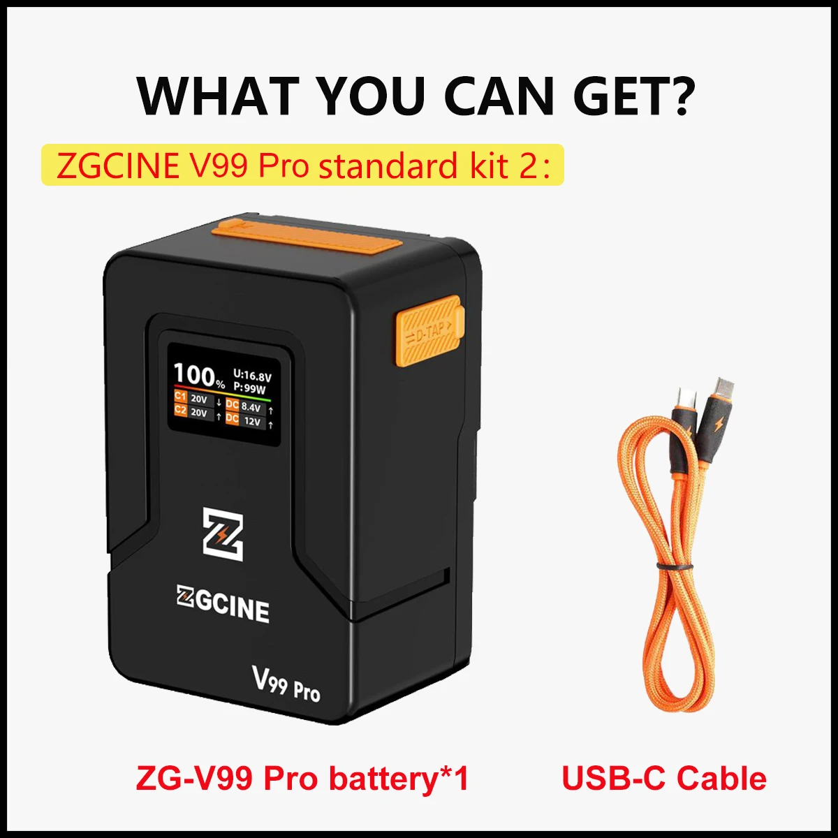 ZGCINE ZG-V99 V160 V50 S95 S150 S200 X50 X99 X160 V-Mount Battery V-Lock Battery for Aputure Godox LED Light Sony Canon Camera image 3
